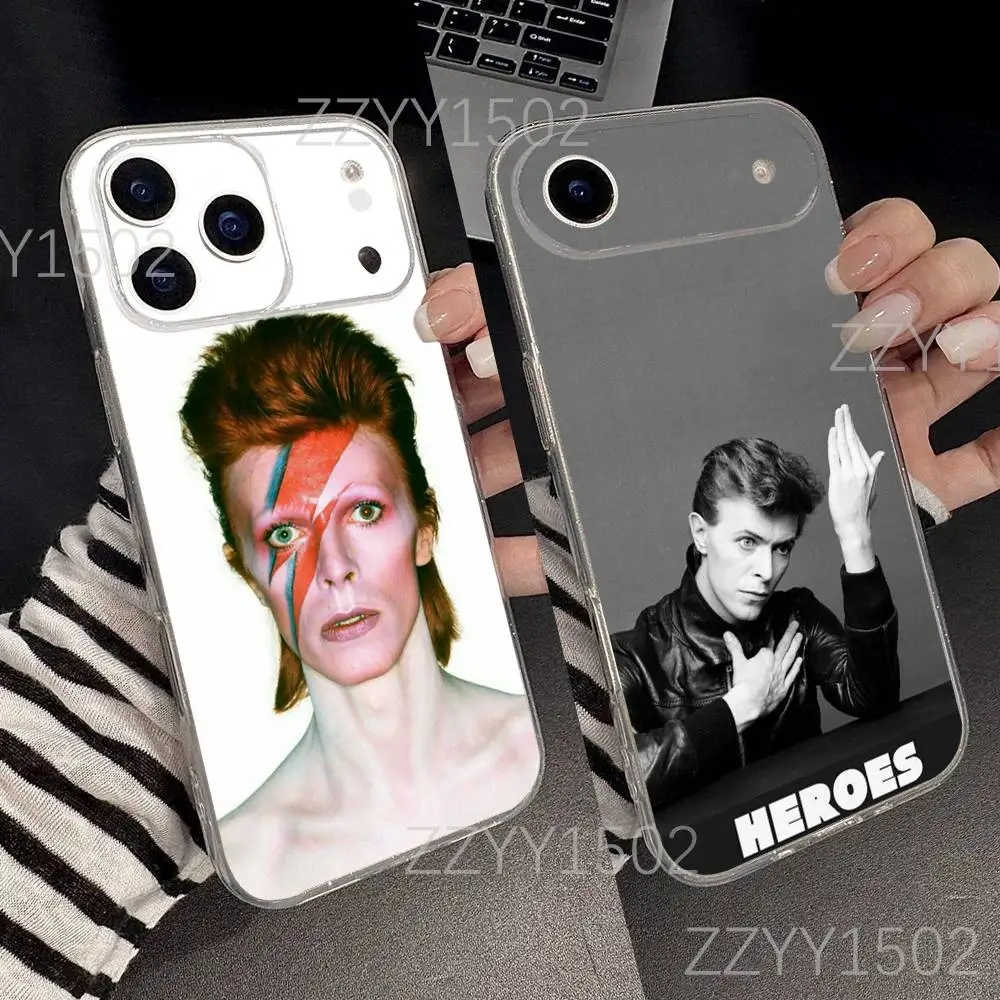 

D-David Blackstar Bowie For iPhone 17,16,15,14,13,12,11 Pro,Max,Plus,X,XS,XR,SE4,E Mini Transparent Print Phone Case