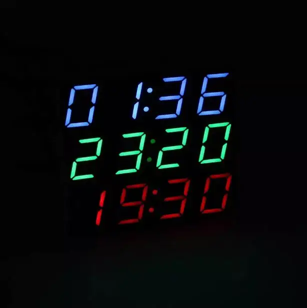 Red Blue Green 3 In 1 LED RX8025 DS1302 LED electronic clock high precision clock module car clock temperature luminous car