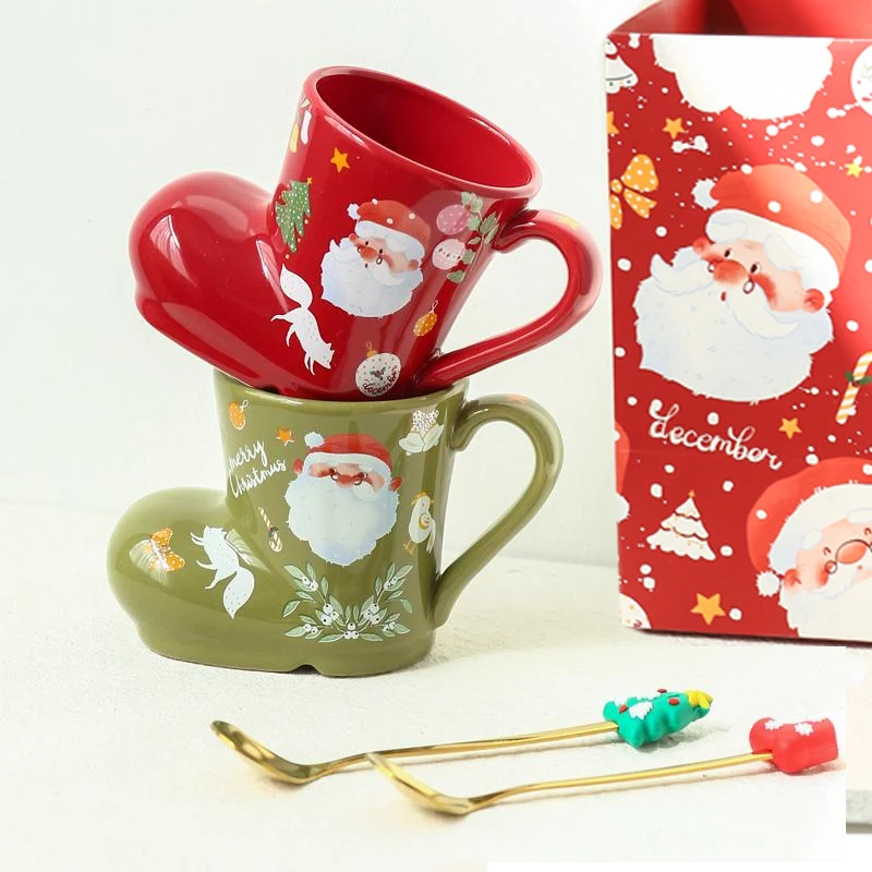 Exquisite Christmas Gift Unique and Cute Ceramic Mugs A Pair Household Afternoon Tea Coffee Cups Couple Gifts