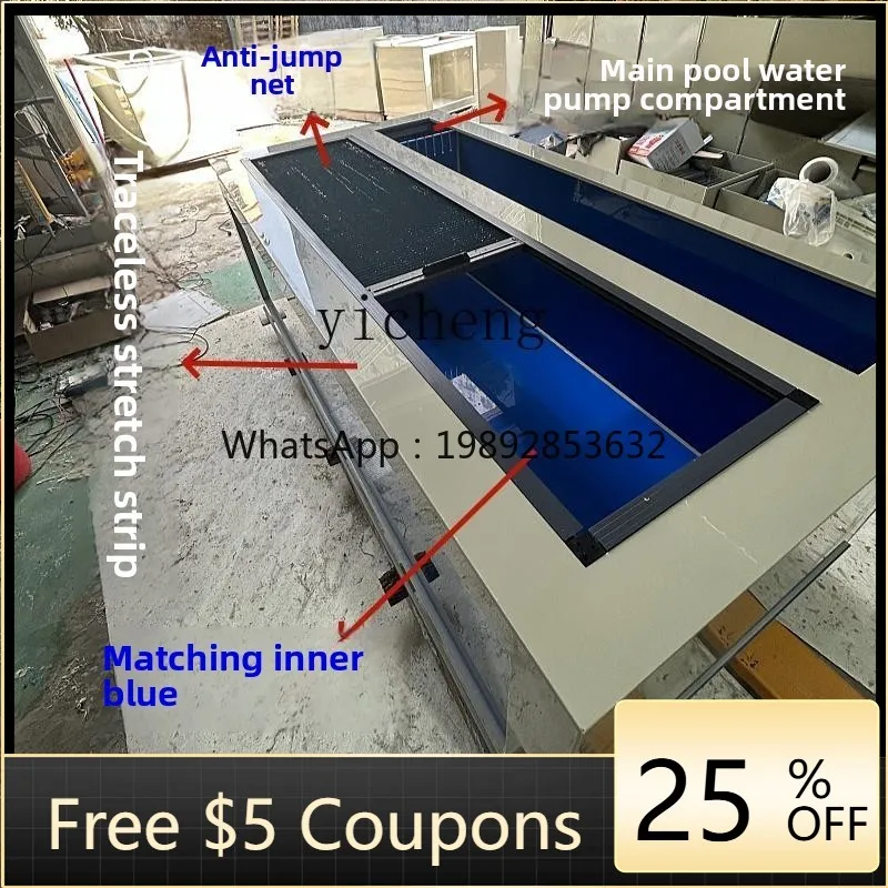 

Утолщенный пруд для декоративных рыб H3-25, аквариум из ультрапрозрачного стекла, бокс для рыбок кои, аквариум для морской воды, пруд для черепах