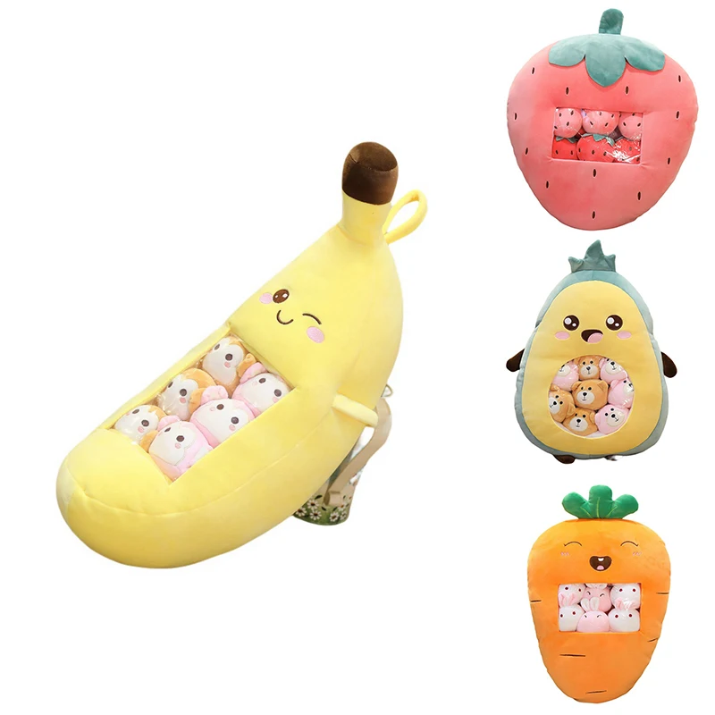 Plush Toy Mini Fruit Bag Pillow Nap Plush Gift