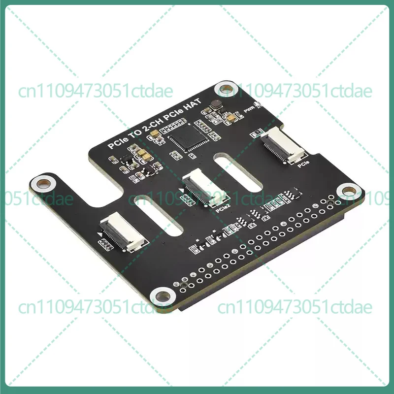1-5pcs For Waveshare 2-Ch PCIe FFC HAT For Raspberry Pi 5 Stackable Multi PCIe Expansion Module