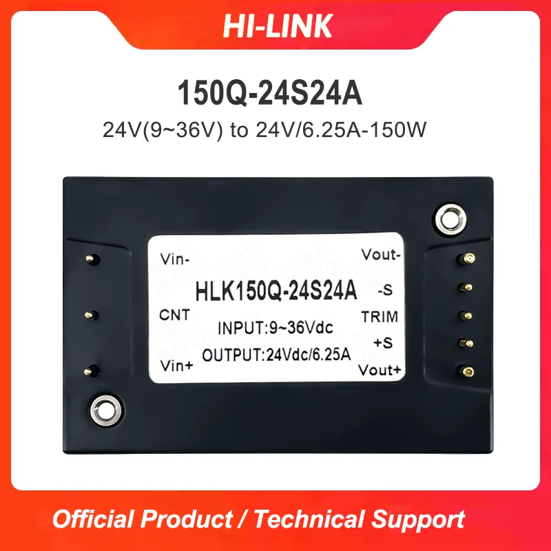 module-d'alimentation-dc-dc-hlk-150mq24s24a-150w-d'origine-usine-entree-9-36vdc-sortie-24v-625a-isolation-2100v-alimentation-1-4-brick