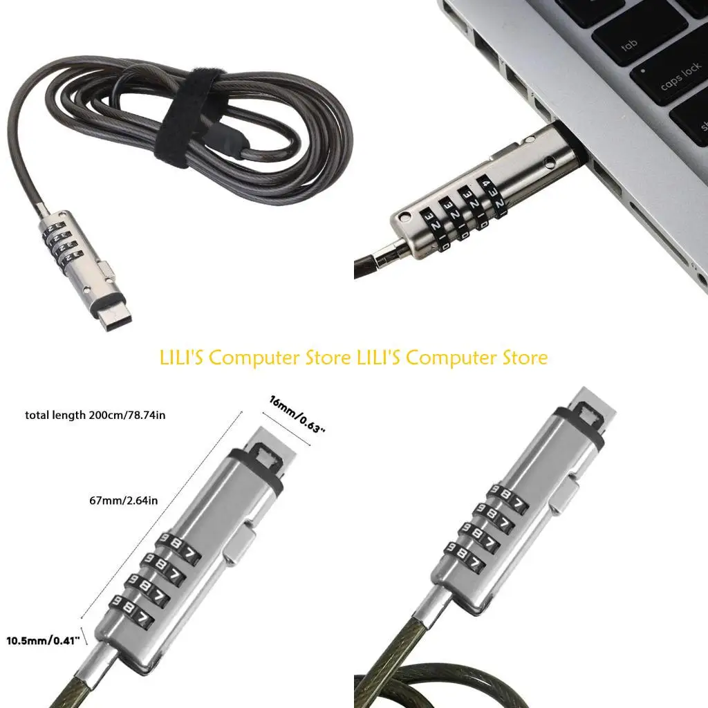 

A52B Keyless Office Protective Universal Cable USB Professional 4 Digital Password
