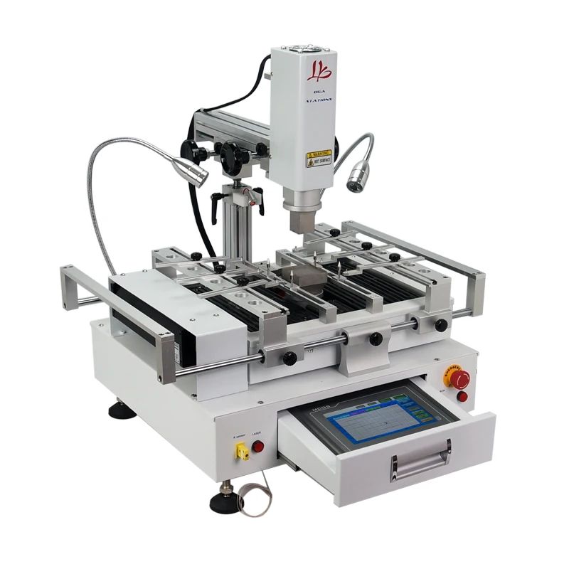 LY R690 V.3 4300W BGA Soldering Station 3-Zone Hot Air 480 Max Temp Touch Screen Control Laser Point Repairing AC 220-240V