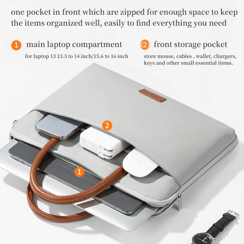 14 15.6 inch Laptop Bag HandBag Shockproof Computer Cover Carrying Bag for MacBook Pro 16 M5 M4 A3428 A3429 Air 13.6 A3449 A3240