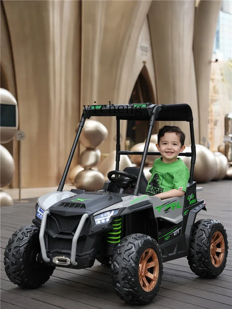 Children's Electric Car Baby Adult Remote Control Four-Wheel Automobile Belt Bike Shed Double
