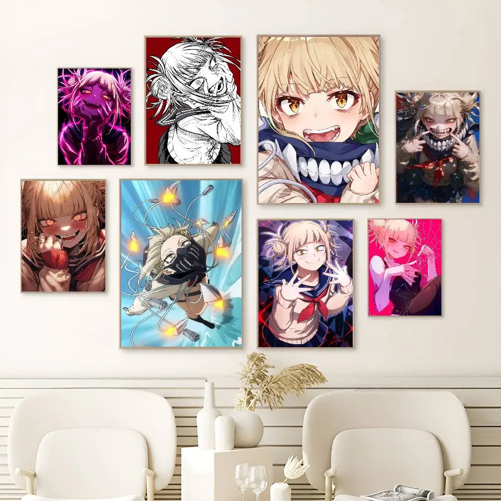 Himiko Toga My Hero Academia Anime Poster Appiccicosi HD Qualità Wall Art Poster retrò per la decorazione della parete della stanza di casa
