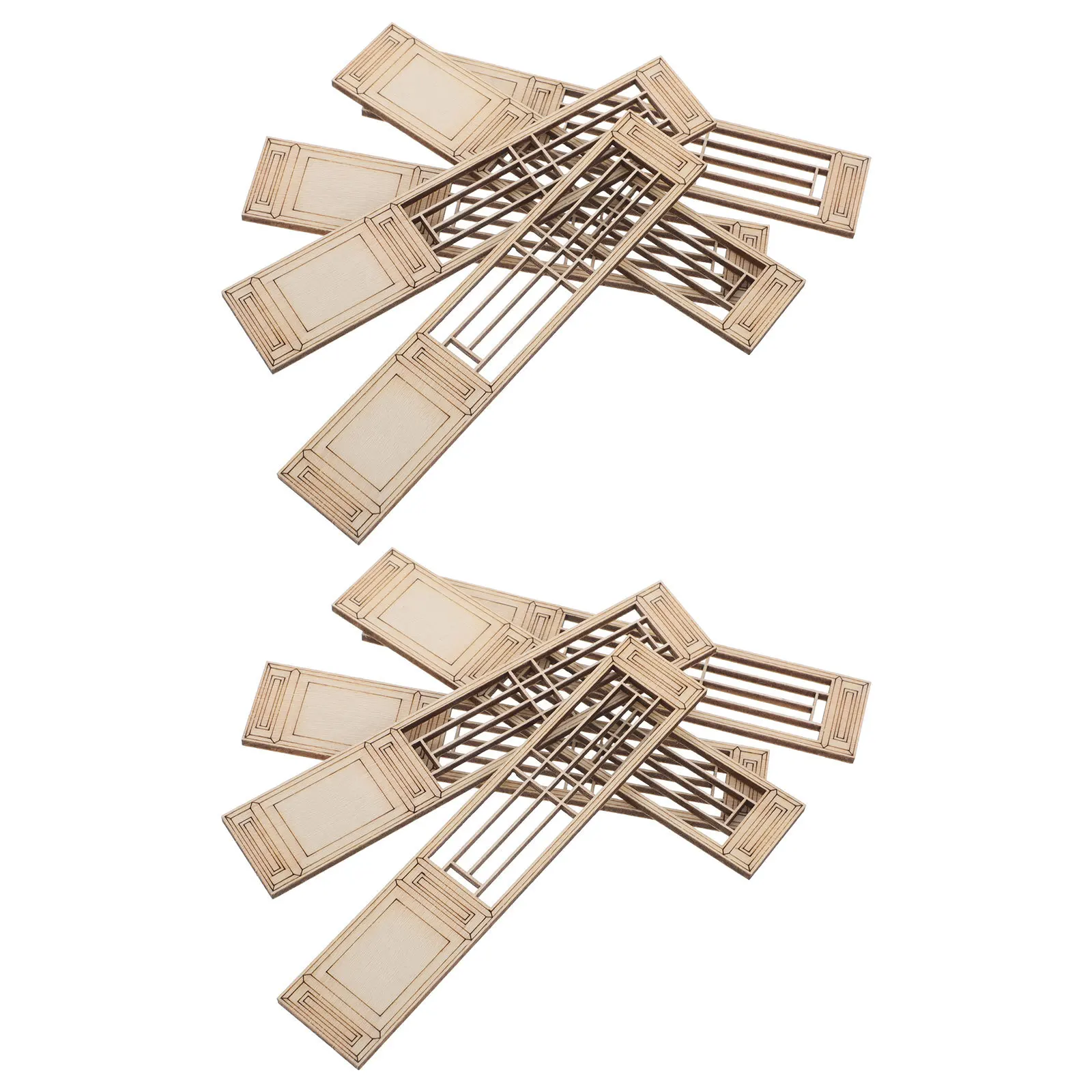 

20Pcs Lifelike Detail Miniature Dollhouse Furniture Chinese Style Wood Screen Easy to Carry Display Travel Shows Decor