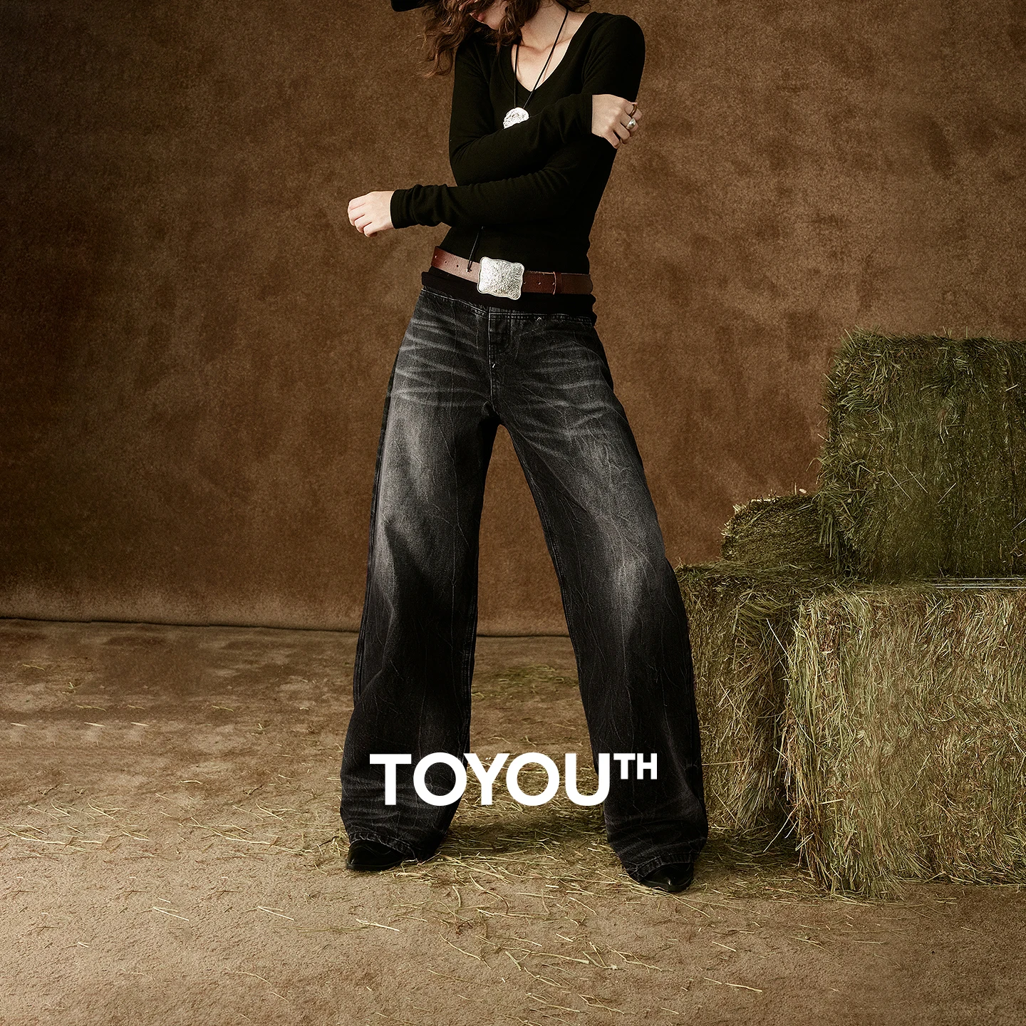 

TOYOUTH женские широкие брюки 2025, новые зимние хлопковые брюки с рисунком молнии, черные, сверхпрочные брюки мастерской