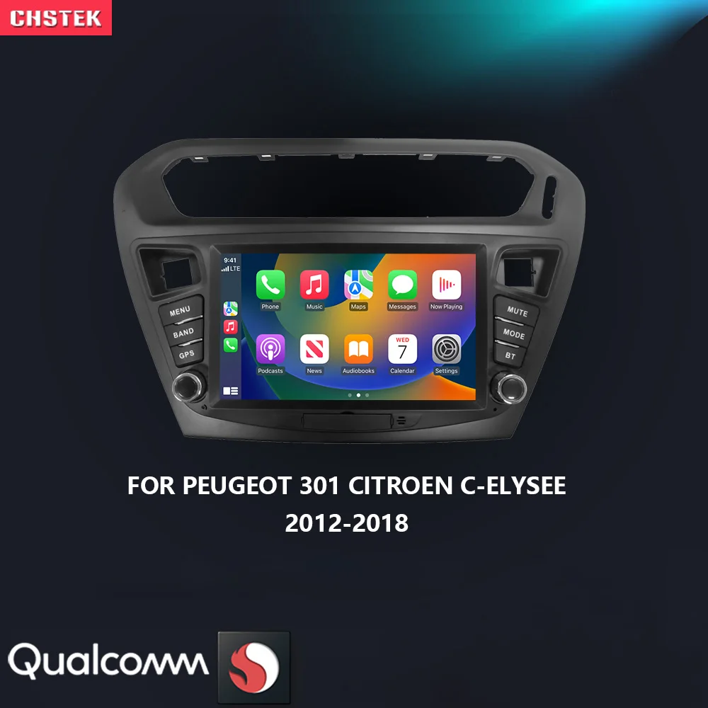 

CHSTEK Android 13 Car Radio Carplay For Peugeot 301 For Citroen C-Elysee 2013 2012-2018 GPS WIFI 4G Multimedia Stereo Head Unit