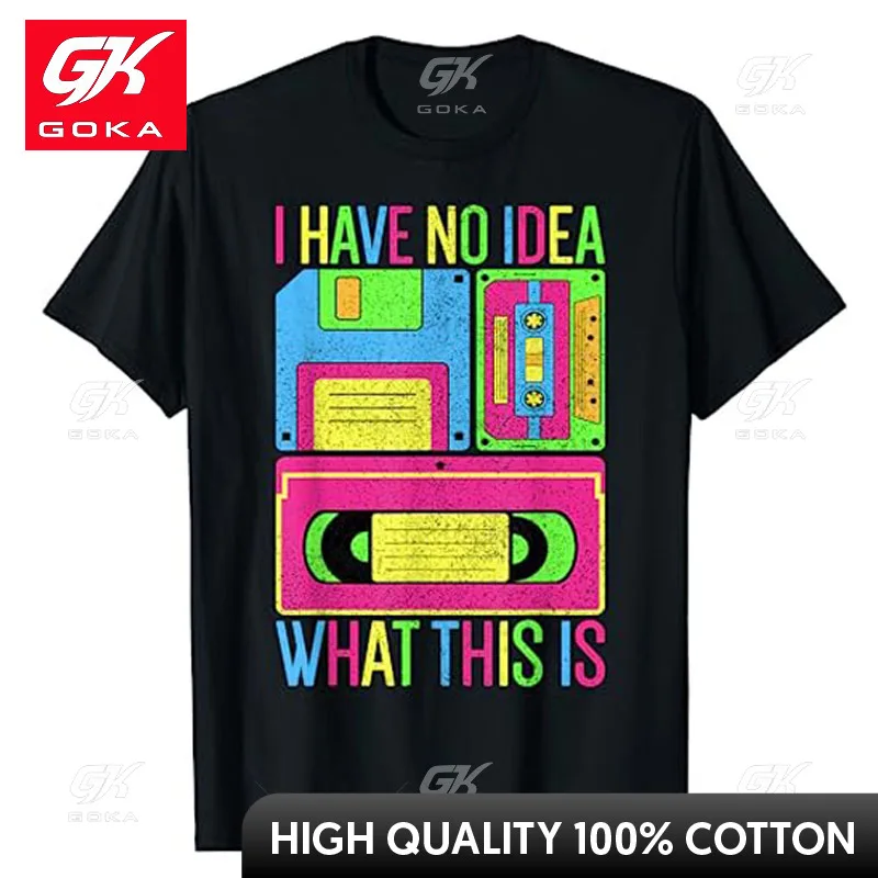 I Have No Idea What This Is Men Women 70s 80s 90s Outfit T-Shirt Vintage Tees Retro Style Cassette Tape Print Graphic Outfits