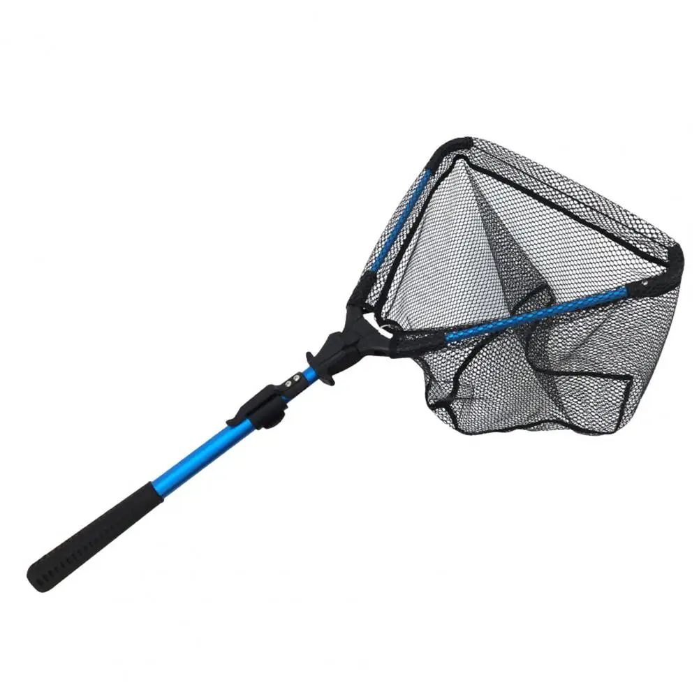 

Folding Fish Landing Net Telescopic Aluminum Handle Angling Triangle Retractable Fish Landing Net Catcher Fishing Supplies