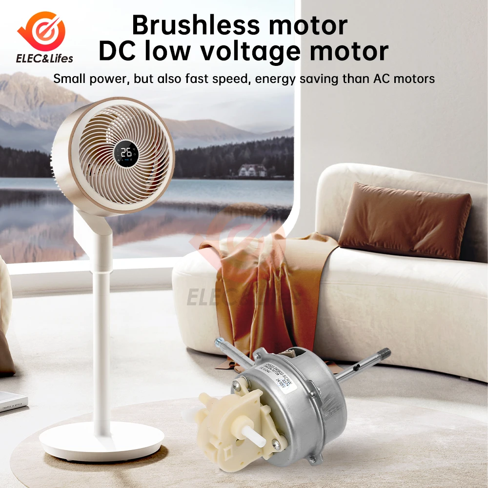 DC 9-28V 1-3A 28W DC Low-voltage Motor Brushless Motor Table Fan Floor Fan Wall Mounted Fan Motor 1450 Speed/Minute