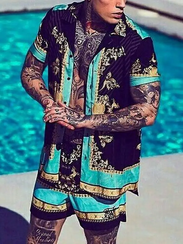 

Loose ort Sve irt Set 3D Print Comfortable Summer Casual Sportswear Youth Polyester Fabric ort Pants irt Set