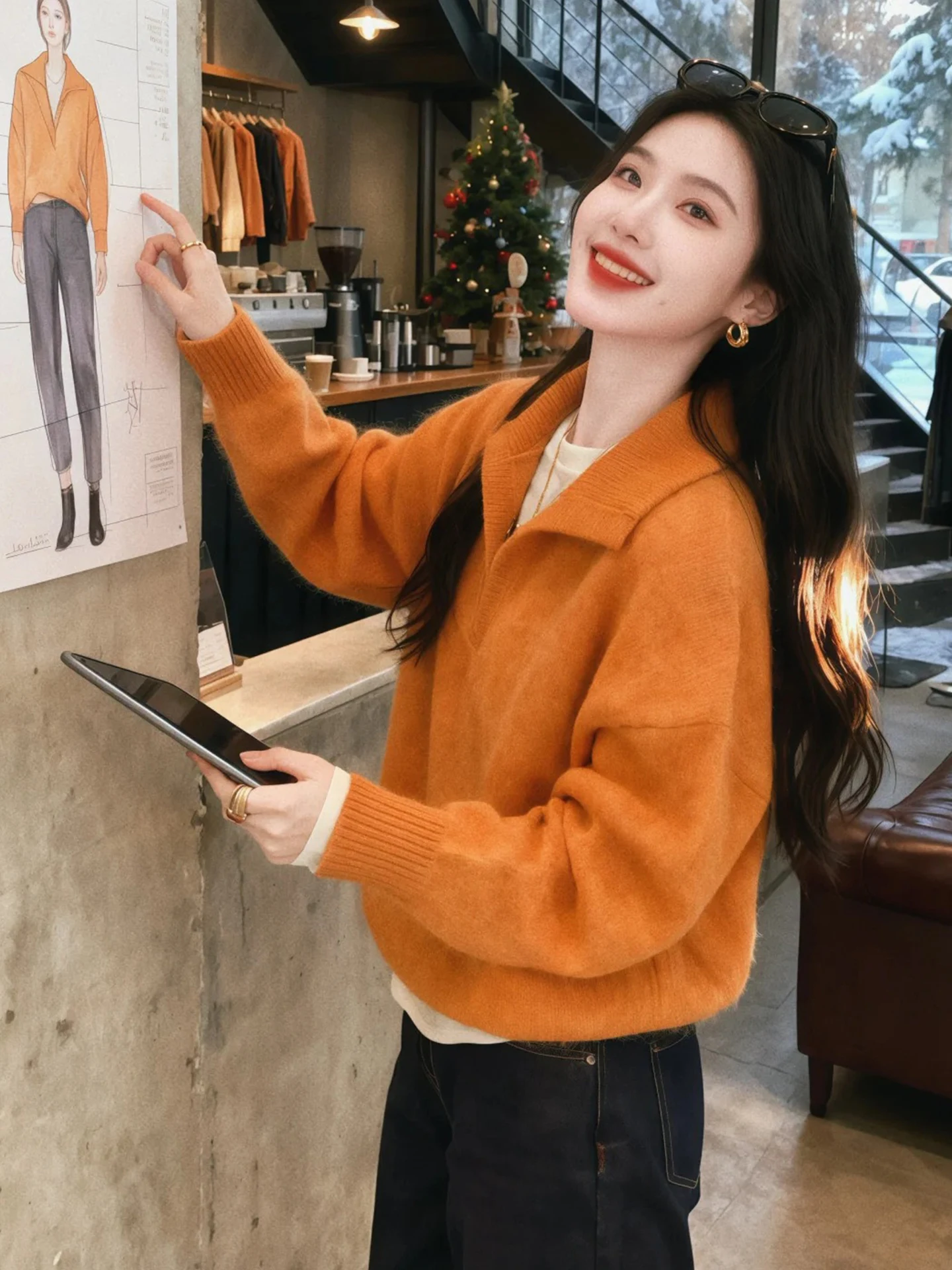 Camere Knitted Long Sve Comfortable Pure Color Hoodie Faionable Winter Leisure Sle Women's Sweater Commute Friendly