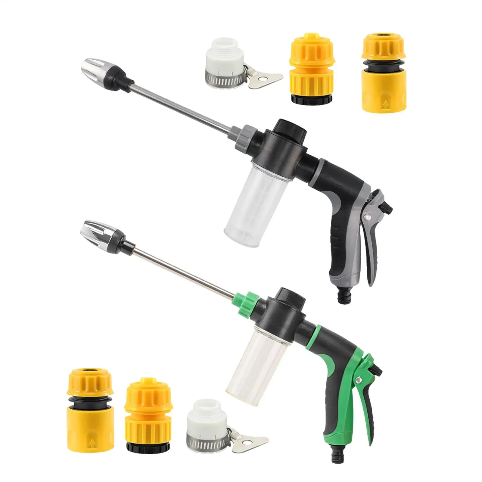 High Pressure Hose Nozzle Rotatable Sprayer with Adjustable Patterns Handheld Water Gun for Gardening, Lawn Car Wash Patio Deck