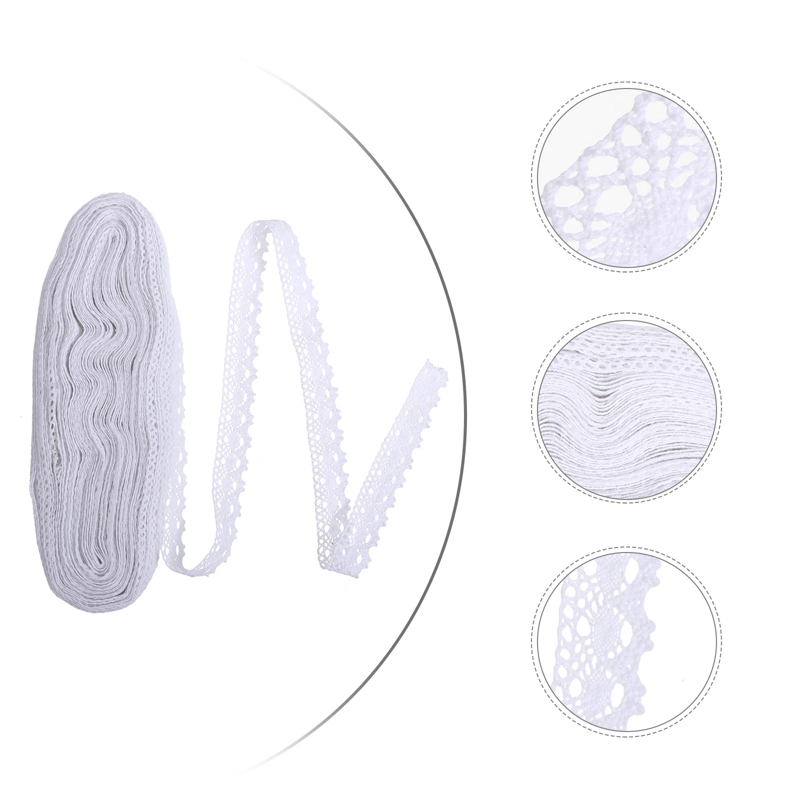 

25 Yards Pure Cotton Lace Trim Roll Floral Embroidery Lace for Sewing Craft Making Decoration DIY Wedding Dress Accessory