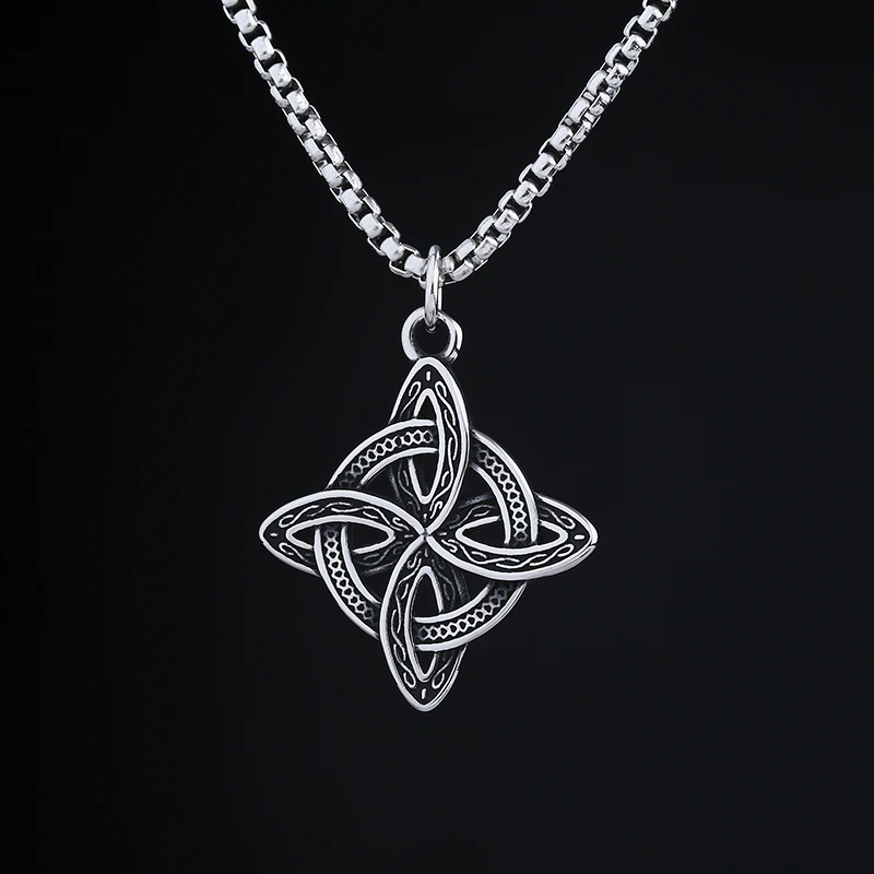 2024 New 316L Stainless Steel Viking Celtic Knot Pendant Necklace For Man Women Couple Gift Man Choker