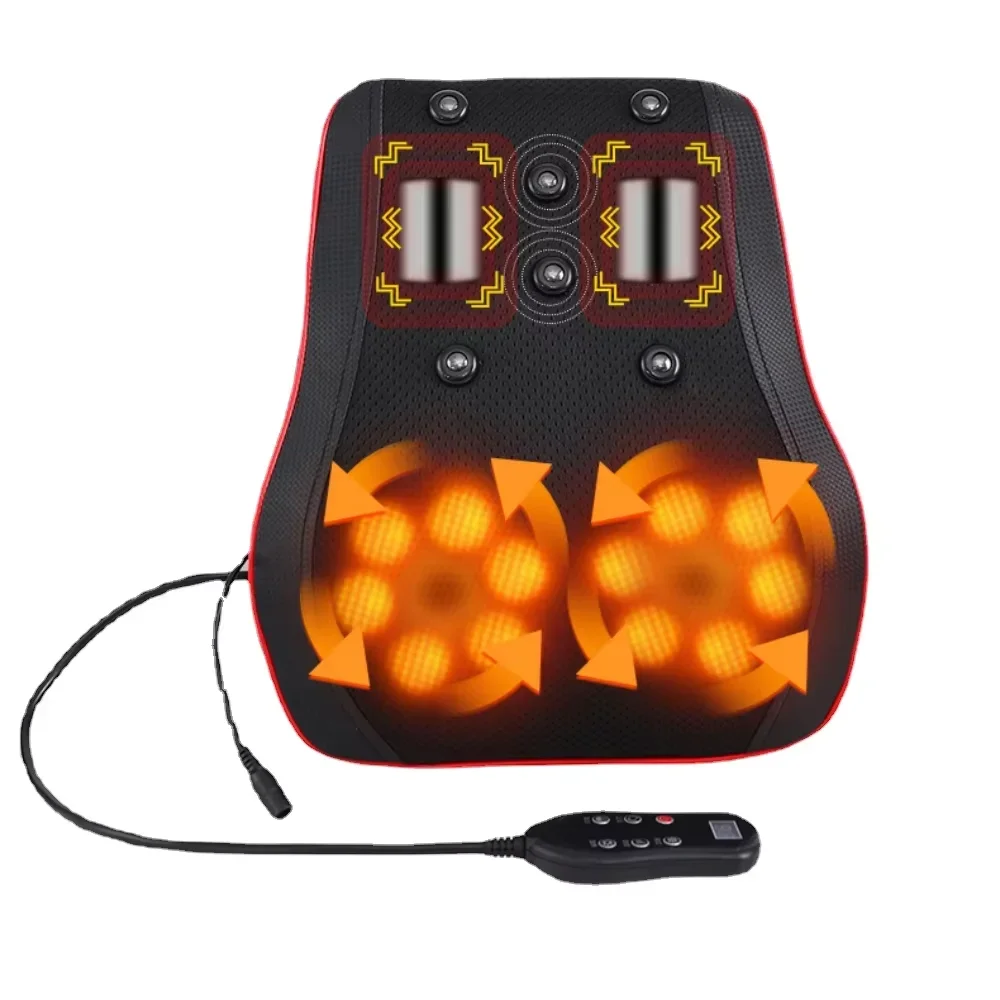 

Шиацу головы шеи шейный тяговый массажер для тела автомобильная подушка для спины с подогревом вибрационное массажное устройство