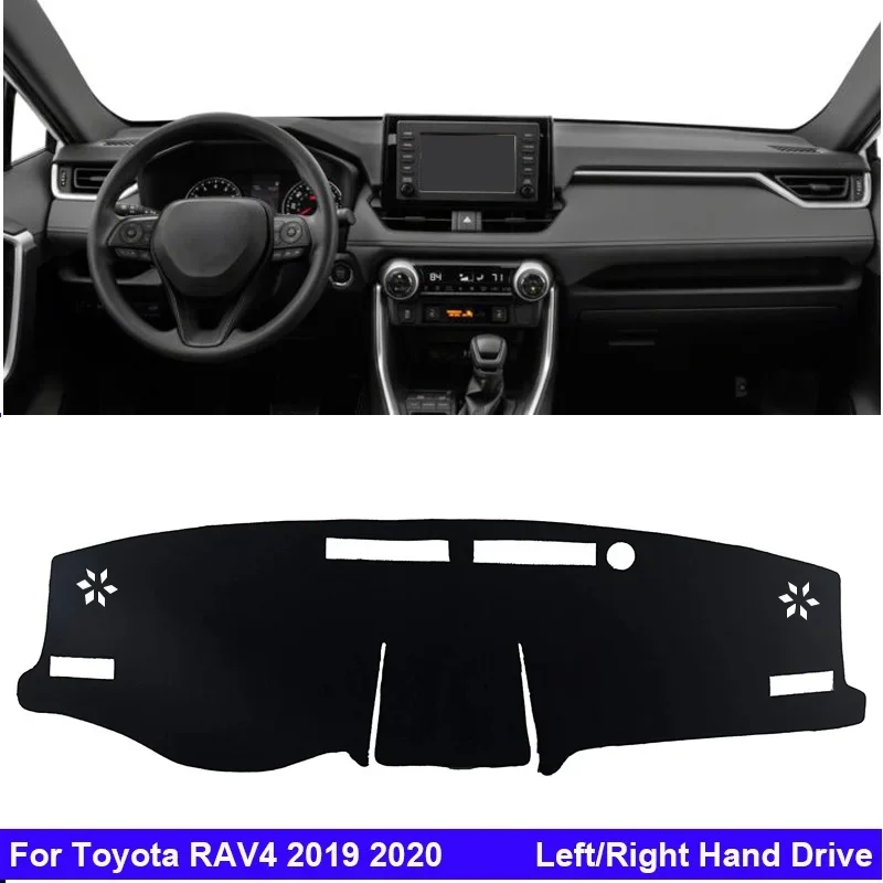 

Auto Inner Dashboard Cover For Toyota RAV 4 2019 2020 RAV4 Center Console Cover Protector Car Dash Mat Carpet Sun shade Rug