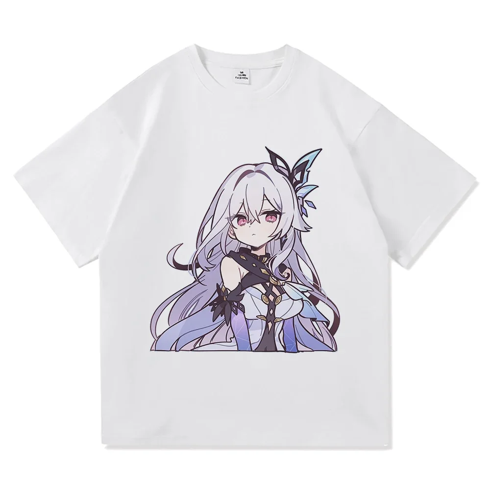 

Футболка Genshin Impact Skirk, модная футболка для мужчин и женщин, эстетичная забавная милая футболка с графическим рисунком, высококачественные повседневные футболки