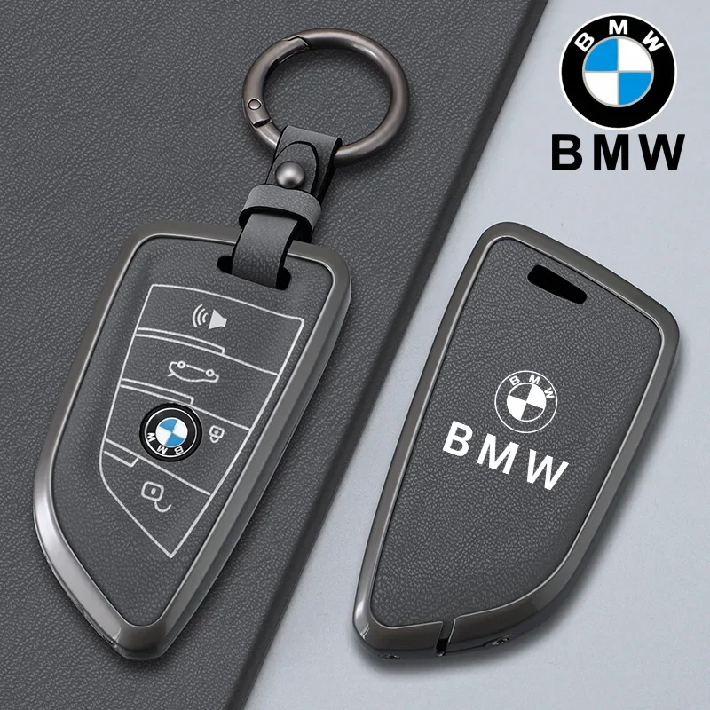 for BMW X1 X3 X5 X6 X7 1/3/5/6/7 Series G20 G30 G32 G11 F15 F16 F20 Z4 F48 F39 G01 G02 G07 New Alloy Car Remote Key Case Cover