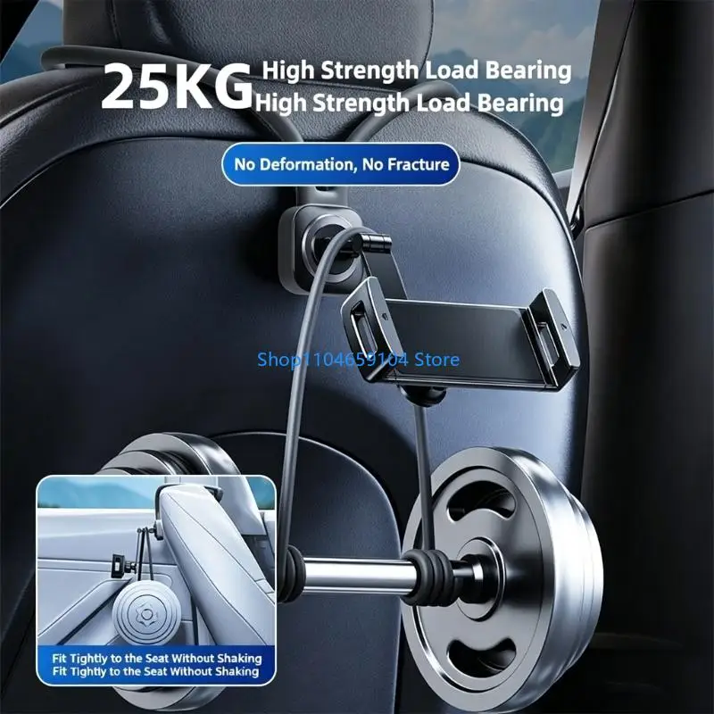 Universal Car Headrest Tablets Mount Holder With 360 Degree Rotation For 7 To 12inch Pad And Smartphones