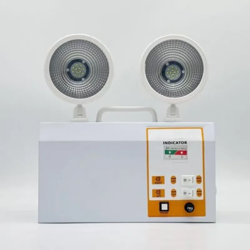 LED multifunctional fire emergency dual head light staircase corridor emergency evacuation indicator light high light source