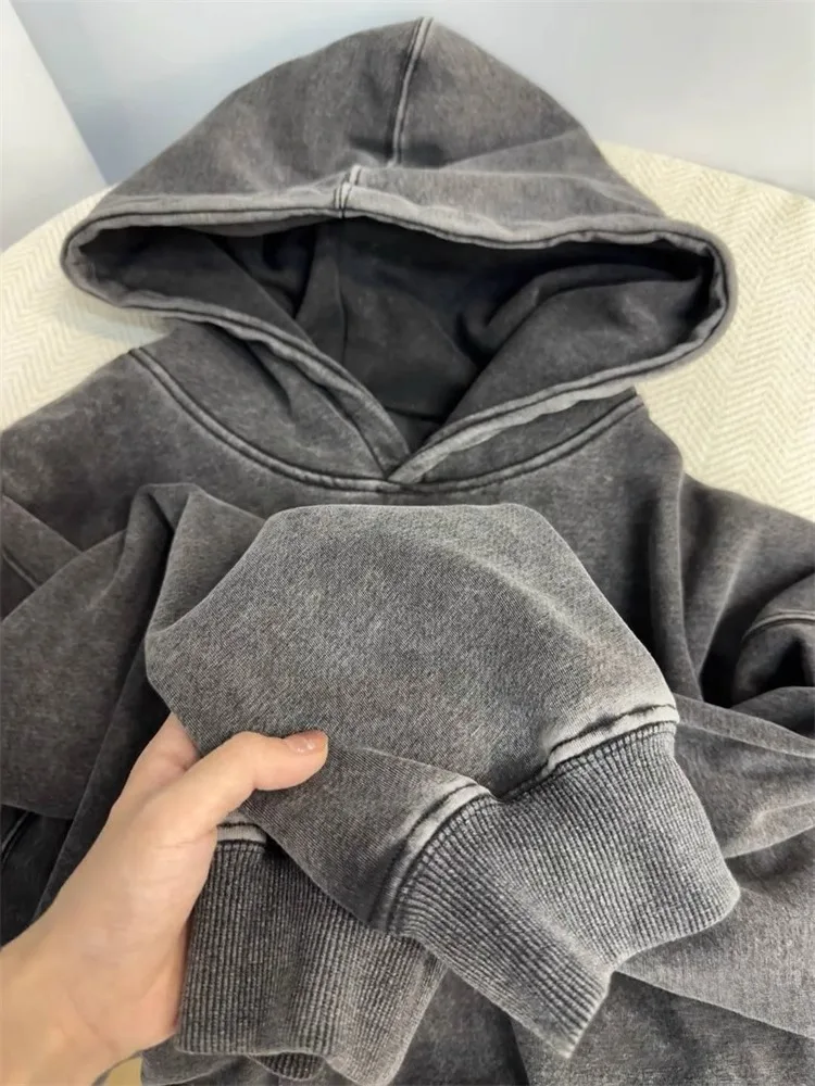 الرجعية الشارع Sle المعتاد هوديي ex ربيع الخريف فضفاض التخسيس العصرية البلوز تصميم بسيط الملابس الرجالية النسائية #3