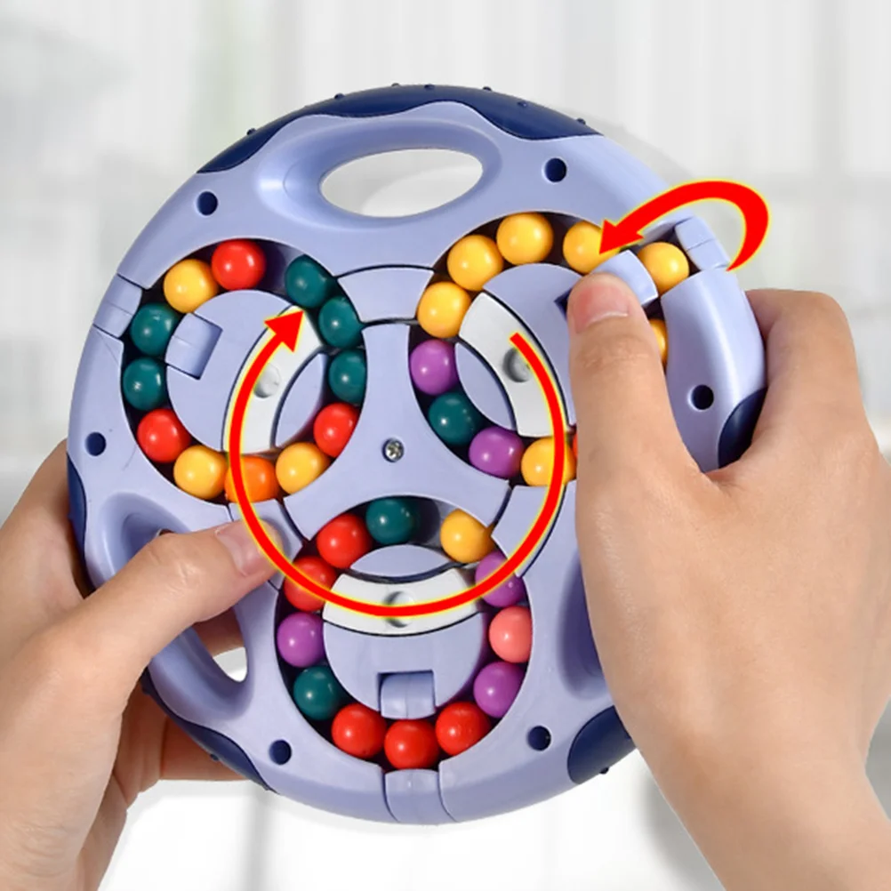 Rolling Beads Colorful Stress Relief For Kids Rotating Bean Disk Educational Fun Decompression Plaything