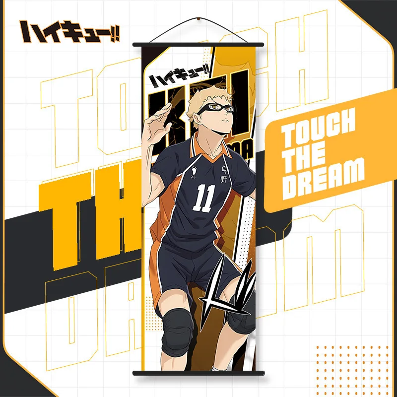 Haikyuu!! Poster Wall Long Hanging Ornament Cartoon Tobio Kageyama Hanging Painting Wallpaper Peripheral Support Holiday Gift