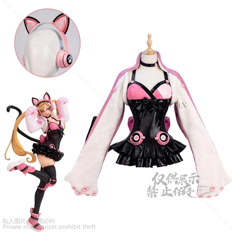 Anime Game Tekken Cosplay Lucky Chloe Neko Furry Jumpsuit Lolita Sexy Costume For Adult Women Girls Props Halloween Party Suit