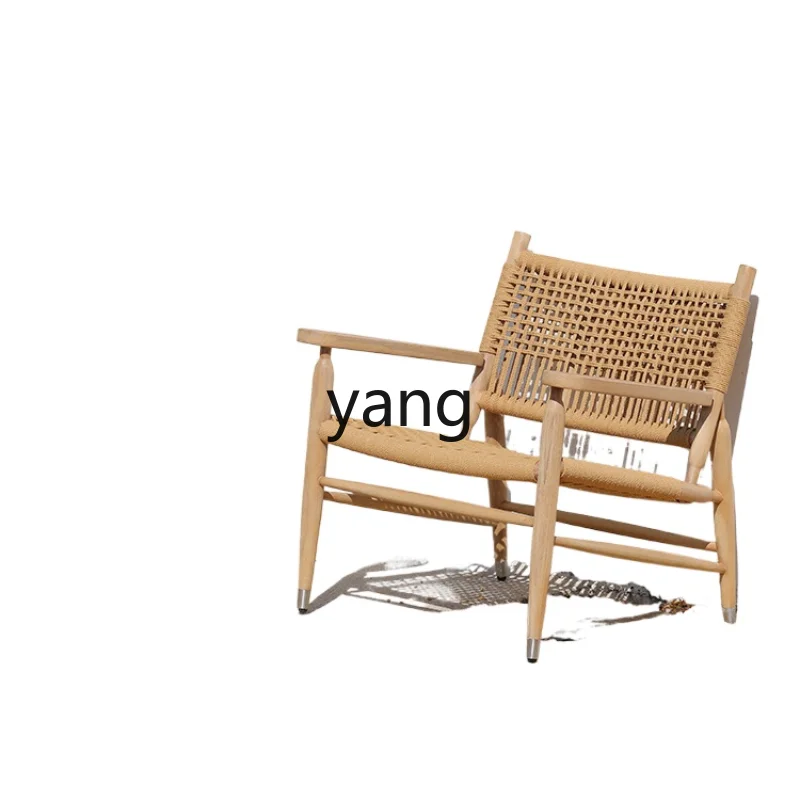 

CX Outdoor Desk-Chair Rattan Chair Villa Balcony Single Leisure Quiet Wind Bed & Breakfast Outdoor Solid Wood Rattan