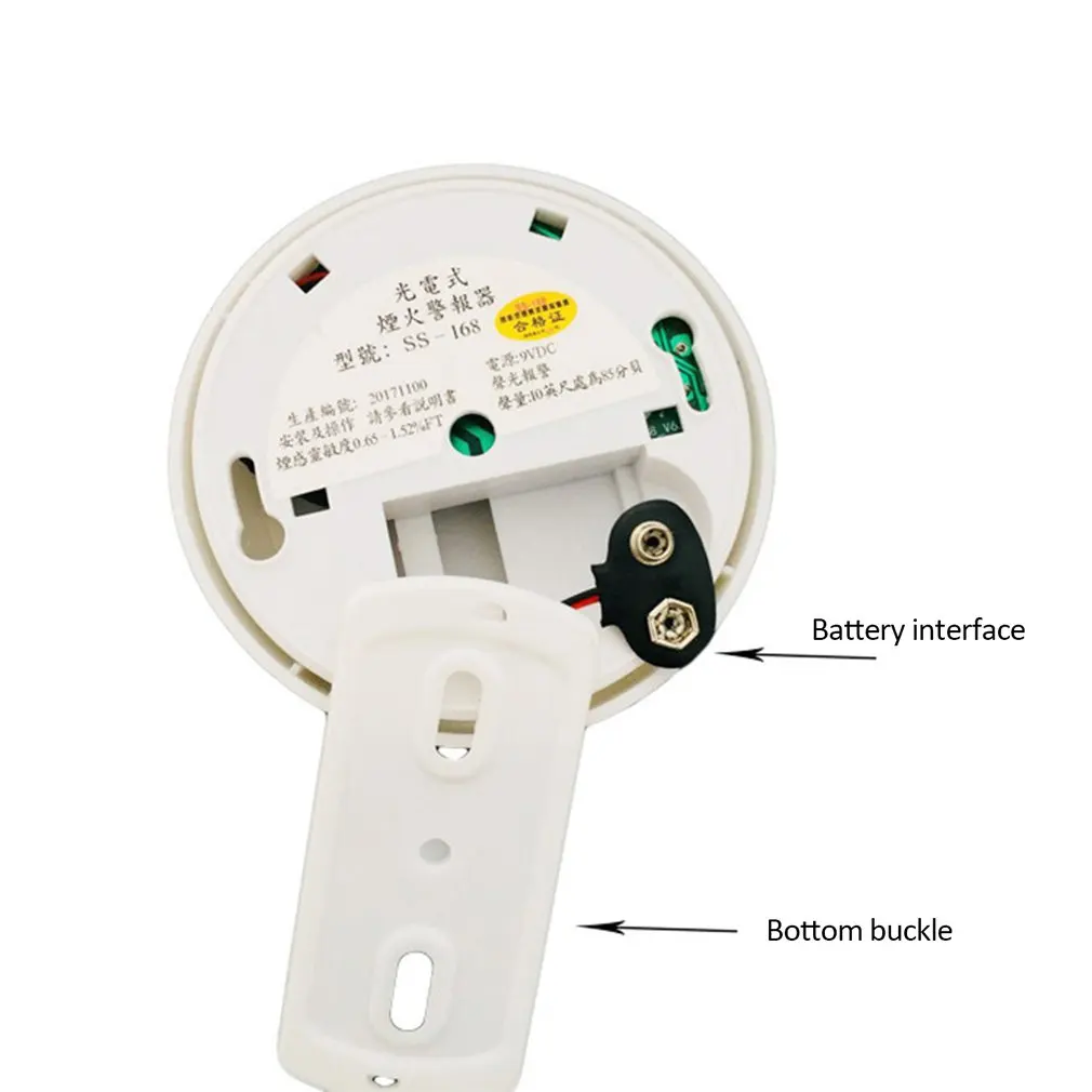 Som e Luz Detector De Fumaça Sensor, Alarme Independente, Sistema De Segurança Doméstica, Bombeiros Tuya Smoke Detector Proteção