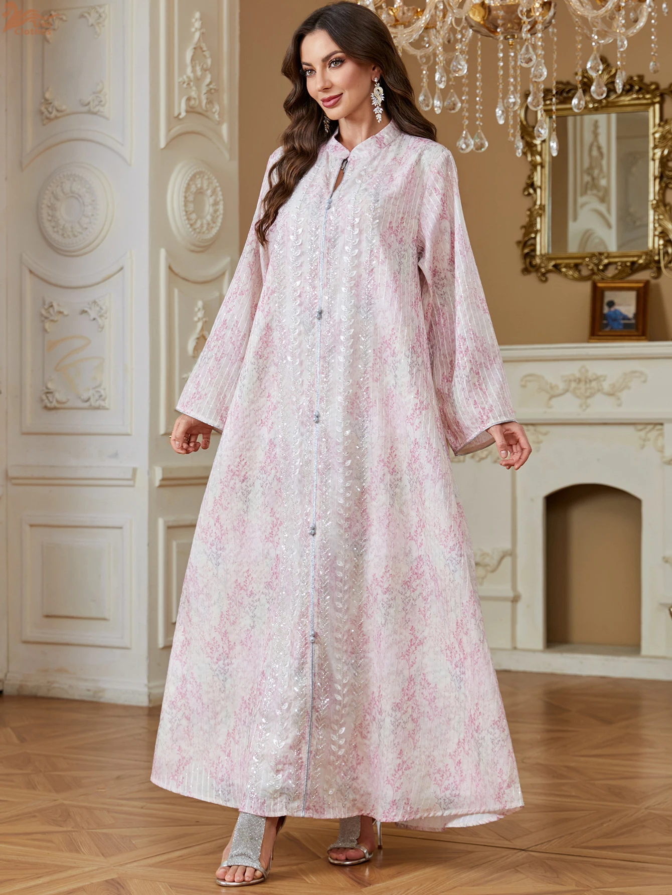 Zahraa New Dubai Luxury Floral Embroidery Woman Evening Dress Stylish Muslim Elegant Maxi Abaya 2026