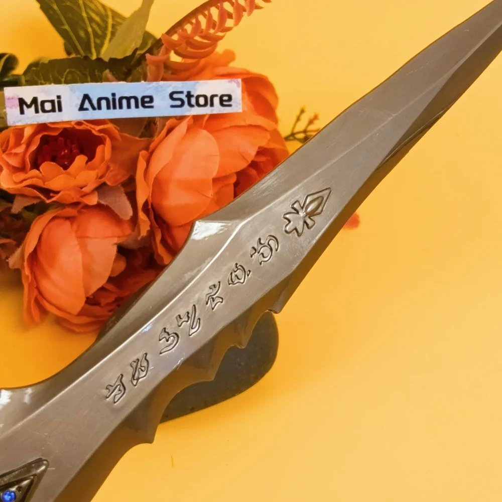 Épée en métal de 8.6 pouces, jeu Katana World of Warcraft, Anime Warglaive Azzinoth, accessoire de Cosplay, couteau, Mini épée Katana, jouet non tranchant, cadeau