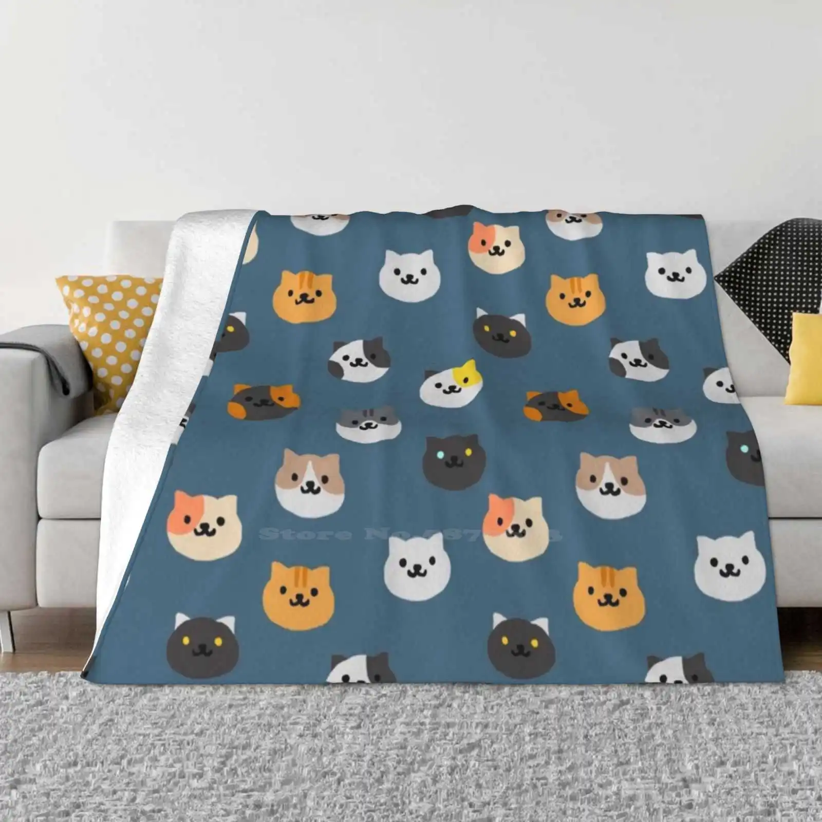 Neko Atsume Cats New Arrival Fashion Leisure Warm Flannel Blanket Neko Atsume Ios Android Phone Japanese Cats Kitty Collector