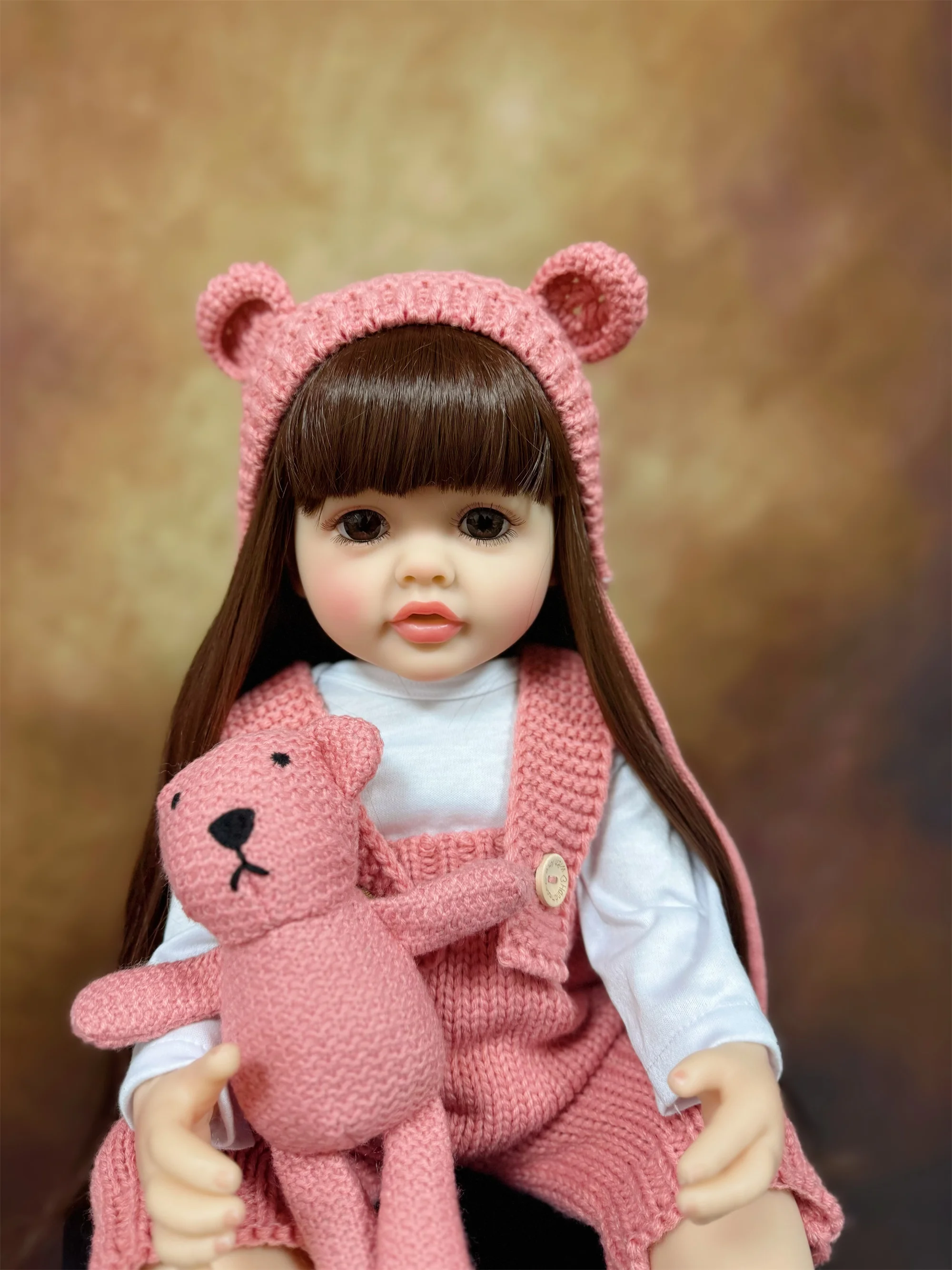 

55 CM 22 Inch Reborn Dolls Realistic Full Silicone Baby Bebe Vinyl Newborn Girl Doll Princess Toddler Toy Gift