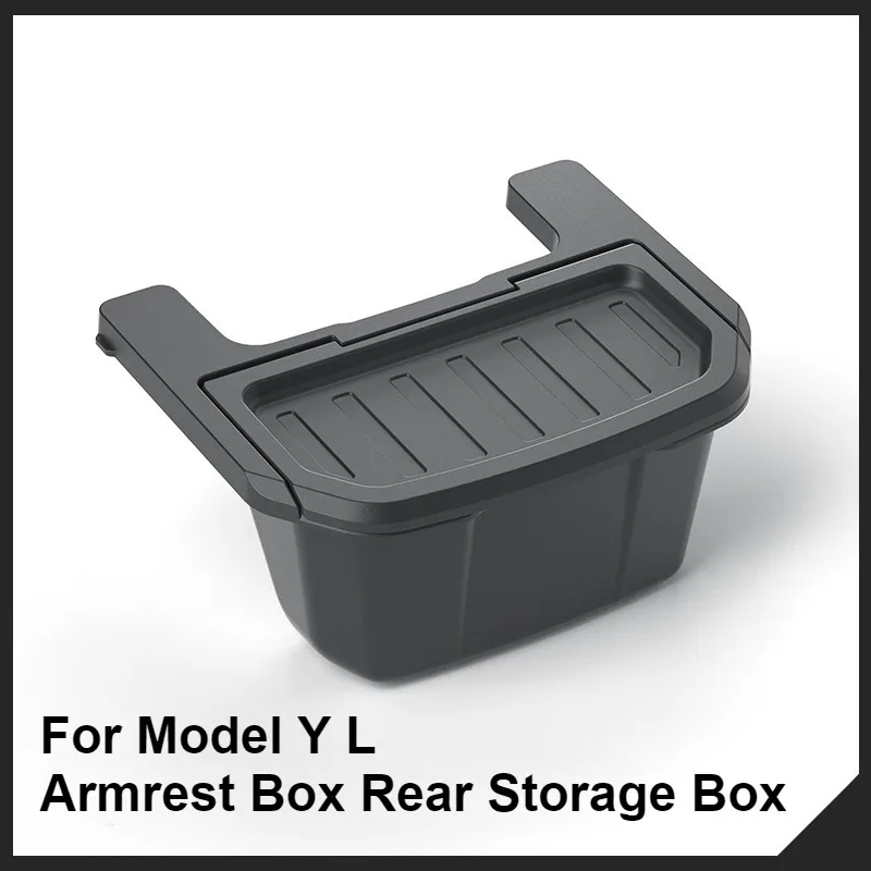Rear Seat Storage Box For Tesla Model YL 6-Seater 2026 Under Air Vent Storage Case Trash Can Organizer Car Interior Accessories