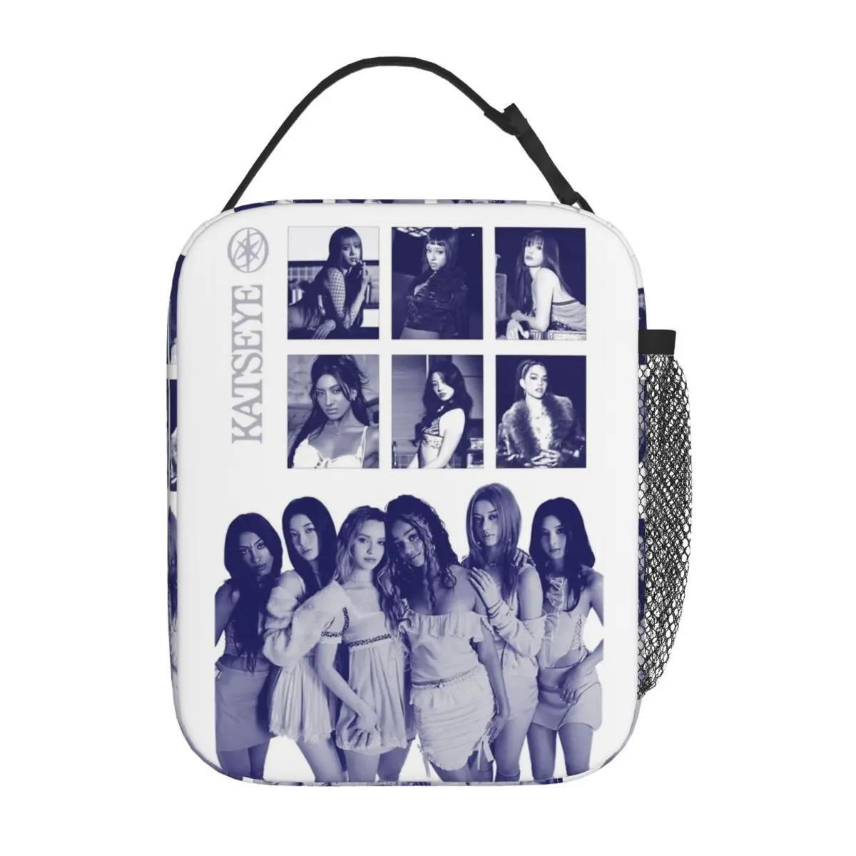 Blue Katseye Insulated Lunch Bag Portable Lunch Container Cooler Bag Lunch Box Tote Office Outdoor Bento Pouch