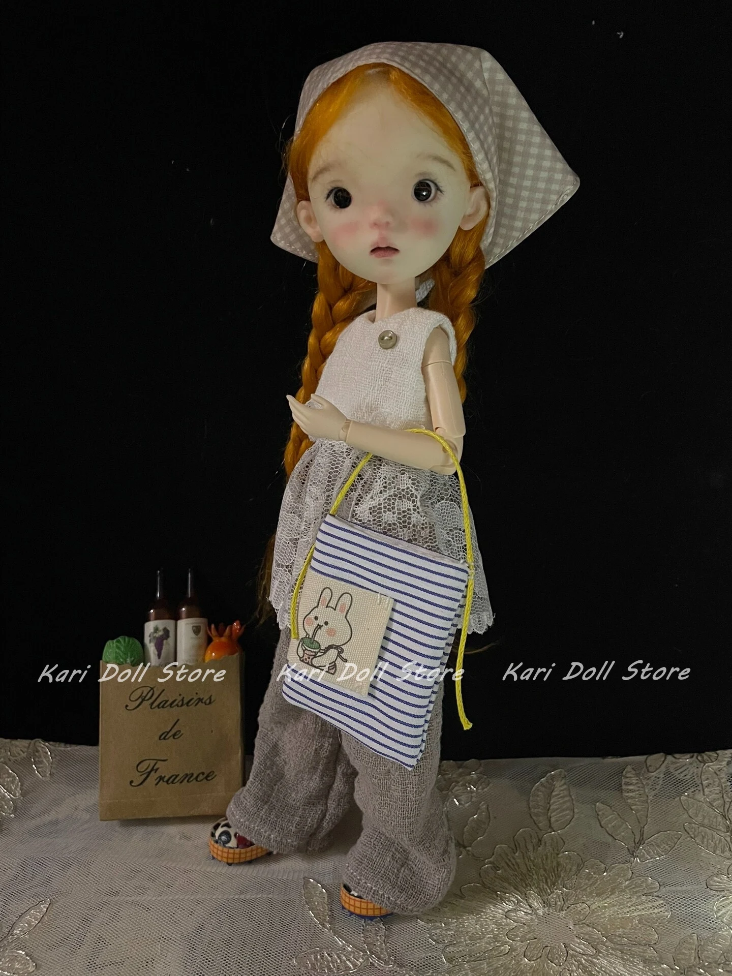 

Kari Doll Одежда и юбки 2025: Простые брюки, топ без рукавов, бандана, детский комплект для куклы Landazz Landoudou