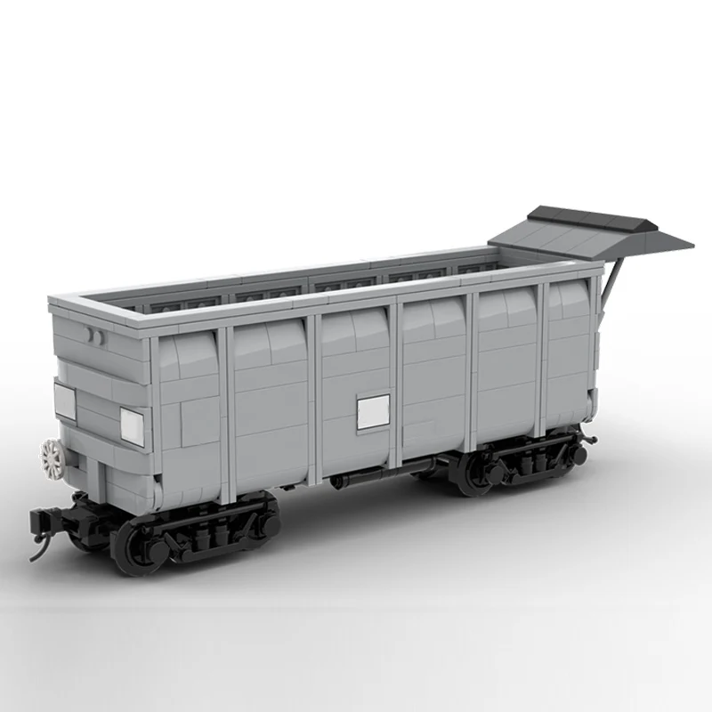 City Car Model MOC Building Bricks 40-Ton Hopper Freight Car Modular Technology Gifts Holiday Assemble Toys Suit Display
