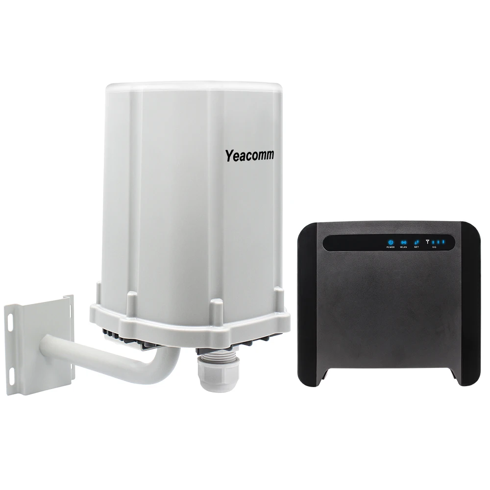 Yeacomm X11 5G NR Outdoor CPE 4G LTE WIFI POE Multi-Band Router VoNR VoLTE VoIP 300Mbps LAN Data Rate 2.4GHz Frequency Firewall