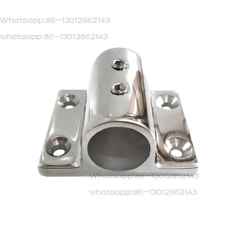 

Marine stainless steel pipe base fittings Special square base with double top wire, square pipe base 20/22/25 mm speedboat