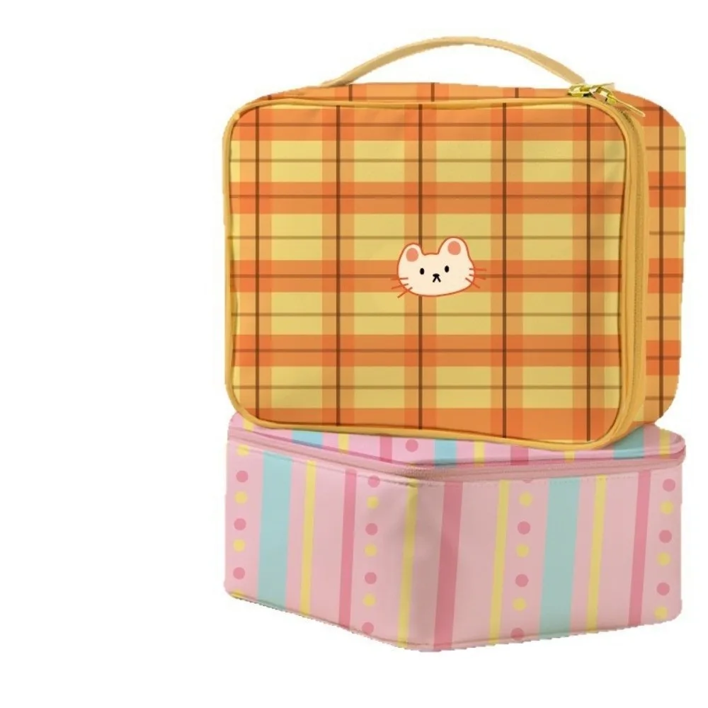 

Cute Cartoon Cat Makeup Bag Hand-held Waterproof Cosmetic Bag Large Capacity Skincare Storage Organizer for Women Girls