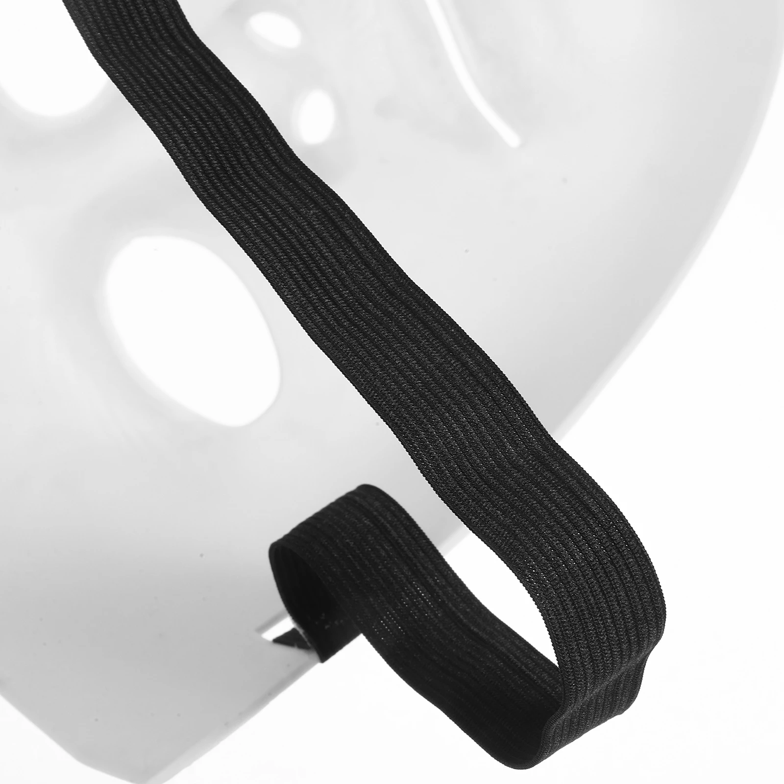 

5Pcs Full Face Plastic Mask White Dancer Masquerade Party Halloween Carnival Cosplay Props Adjustable Elastic Band Comfortable