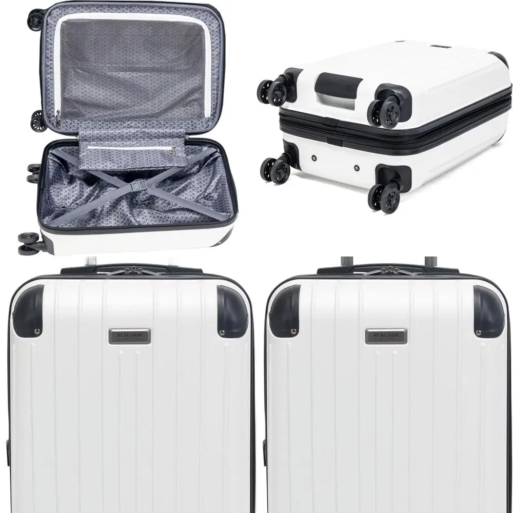 Kenneth Cole Reaction 20 Bagage Spinner extensible à 8 roues en blanc coco
