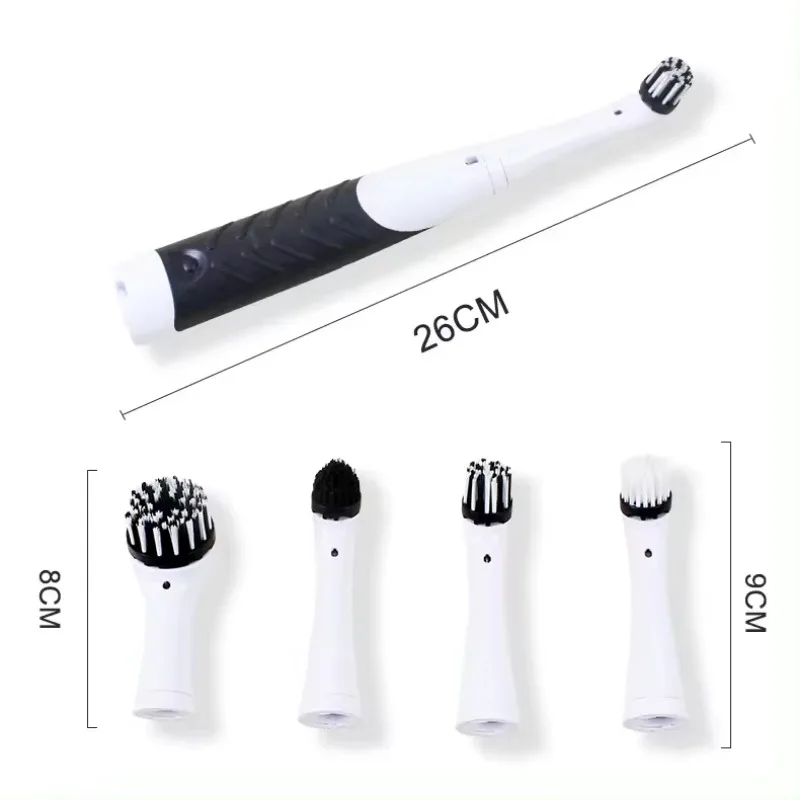 Cleaning brush, Sonic Scrubber, Cleaning Tool With 4 Brushes, Multifunctional Electric Cleaning Brush, Cleaning Tools, CleaningM