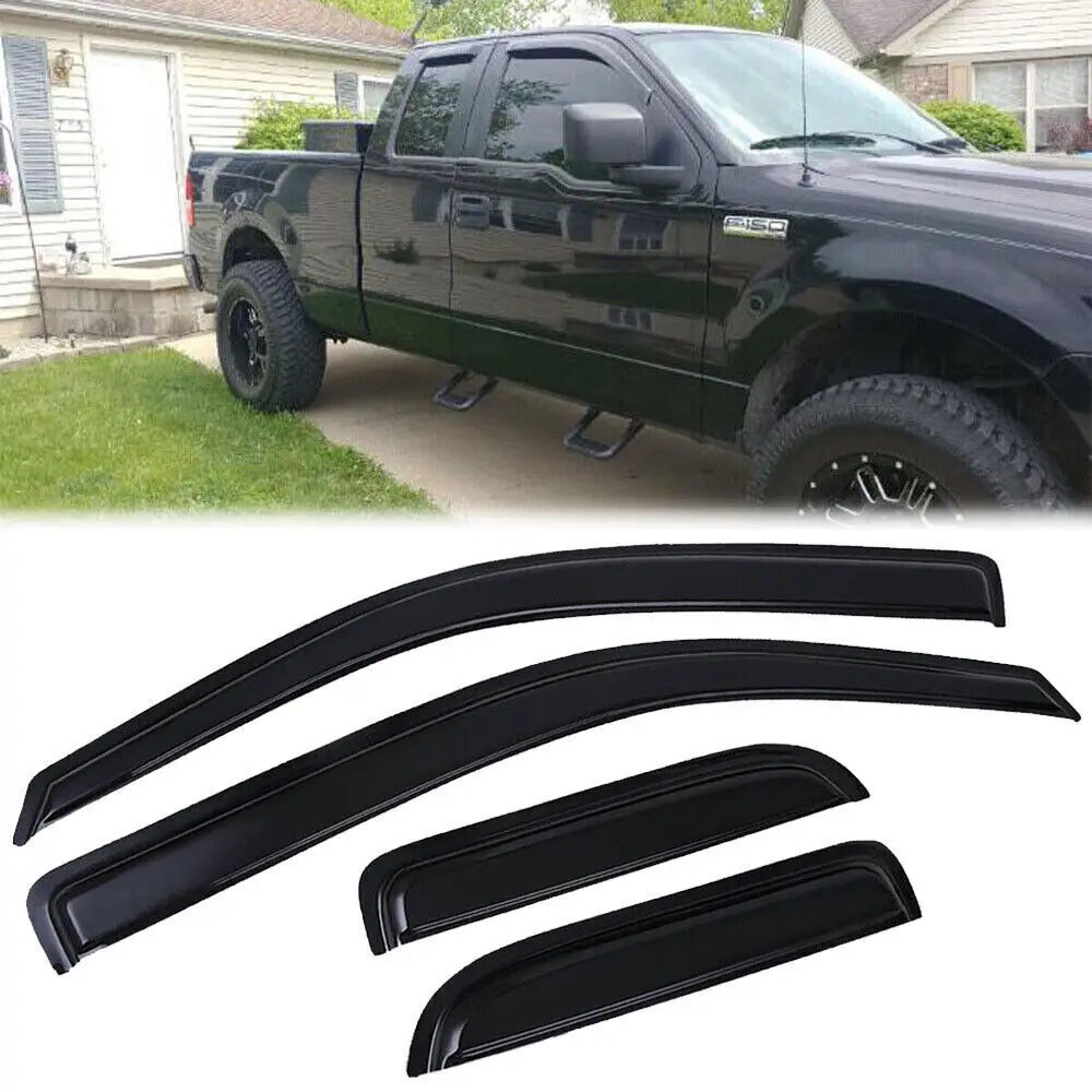 

Дефлекторы окон (ветровики) для Ford F-150 SuperCab 2004-2014, защита от солнца и дождя
